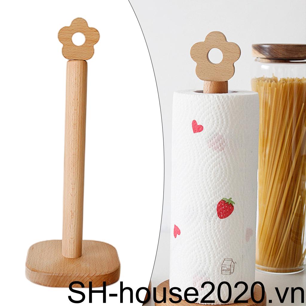 (runbu) Giá Đỡ Khăn Giấy Không Đục Lỗ Hình Bông Hoa Có Thể Di Chuyển Được