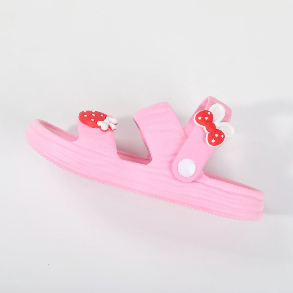 Xăng đan Công Chúa Đế Mềm Chống Trượt In Hình Dâu Tây Dễ Thương Thời Trang Mùa Hè Dành Cho Bé Gái