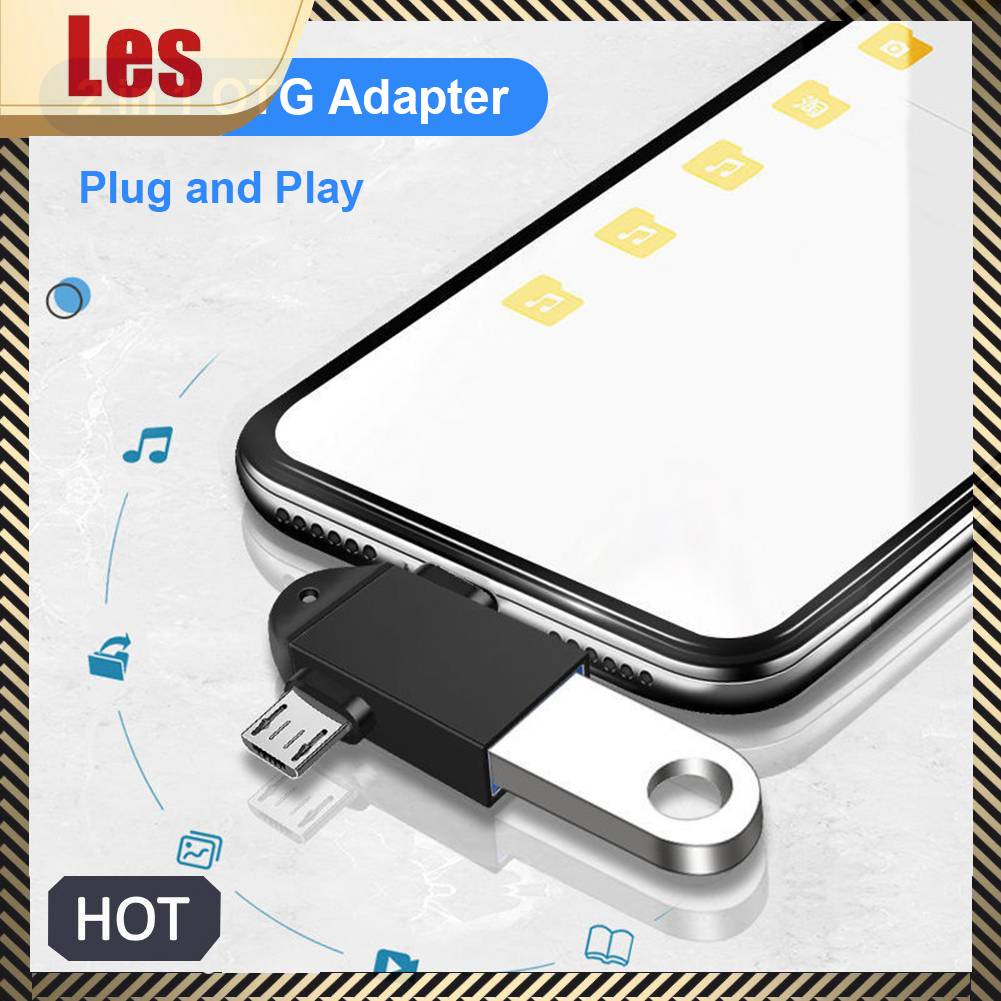 Dây Cáp OTG Chuyển Đổi 2 Trong 1 Loại C Micro USB Đực Sang USB3.0 Cái