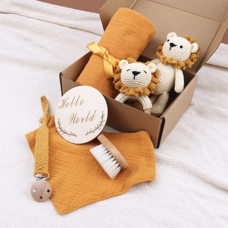 Kẹp Giữ Núm Vú Giả Bằng Len Móc Tiện Dụng Cho Bé Sơ Sinh