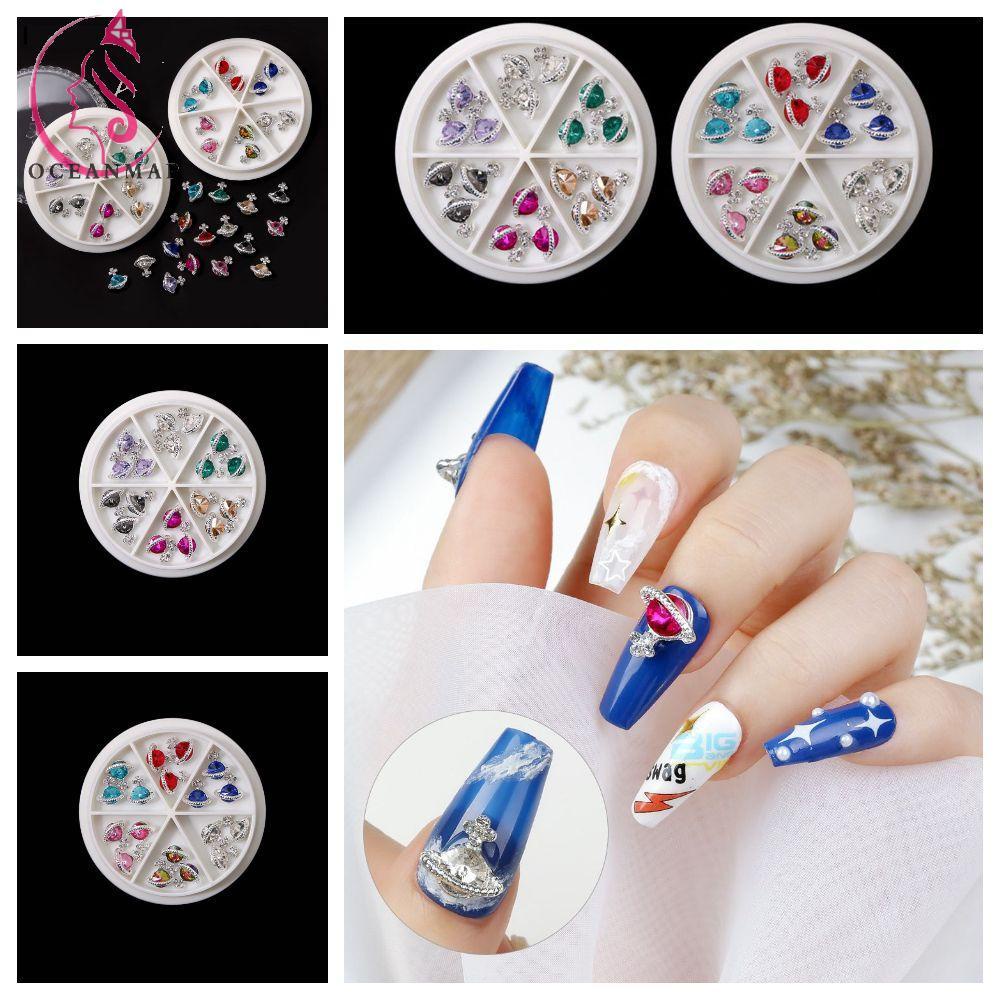 [Hàng mới về] Hạt đá hình hành tinh 3D đính trang trí móng tay DIY