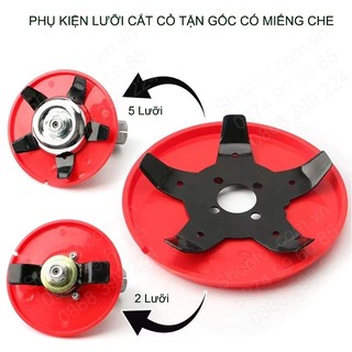 Lưỡi cắt cỏ tận gốc có miếng che, có 2 và 5 đầu kèm theo