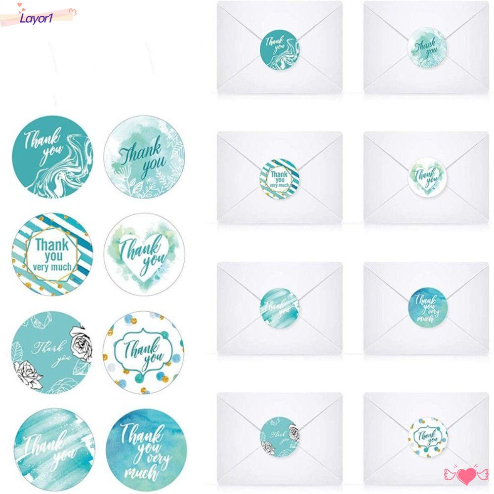 LAYOR1 Cuộn Nhãn Dán Thank You 8 Kiểu Tự Dính Cho Phong Bì Doanh Nhân Nhỏ LAYOR1