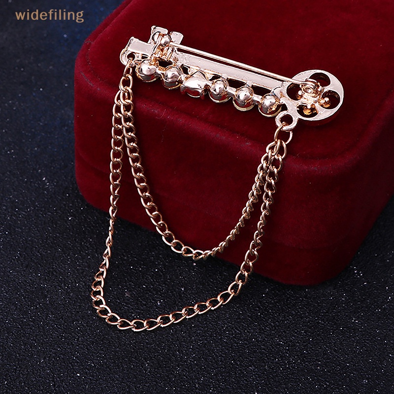 Trâm Cài Áo Kim Loại Phối Tua Rua Đính Đá Thời Trang Hàn Quốc Cho Nam