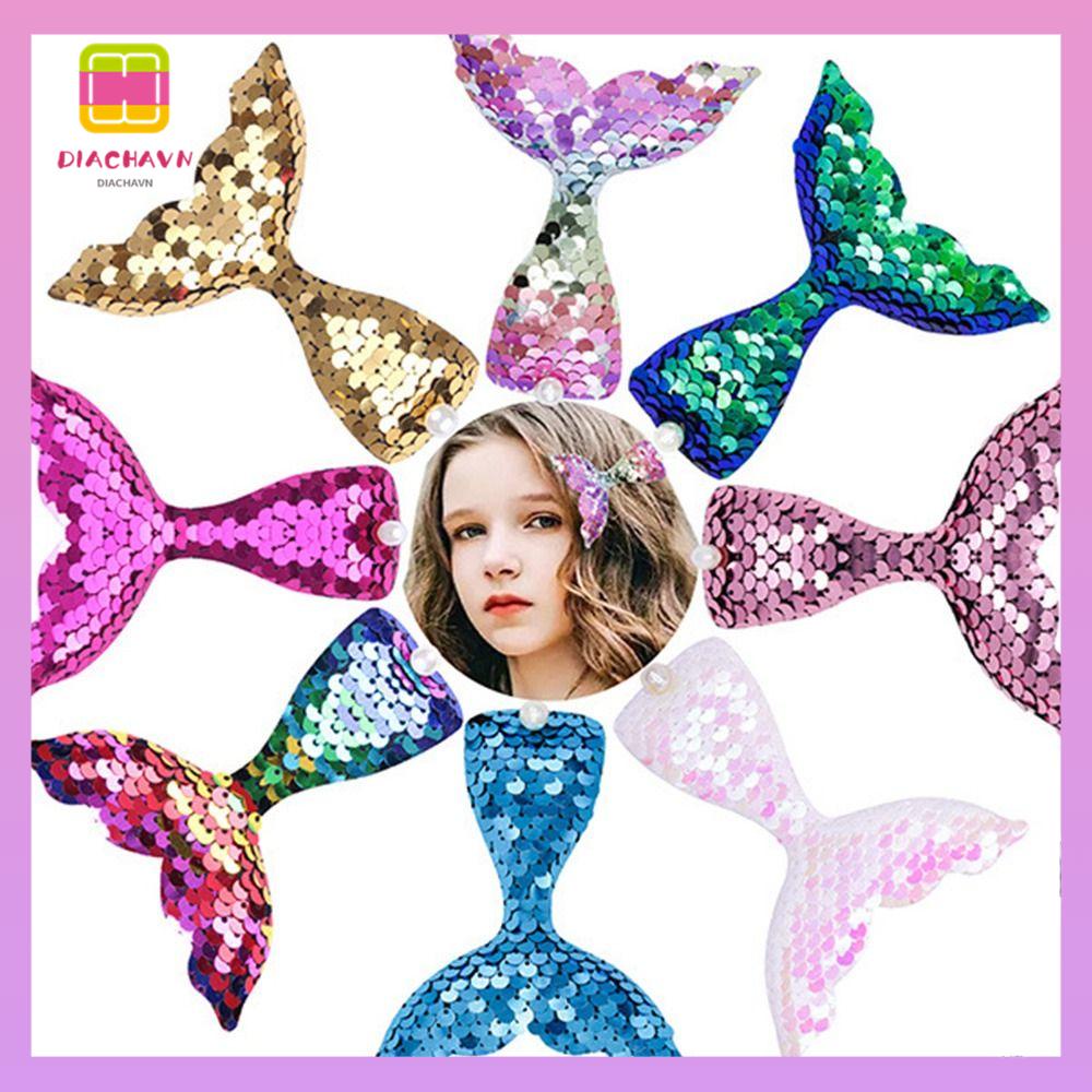 DIACHAVN Kẹp Tóc Hình Hoạt Hình Đính Sequin Lấp Lánh