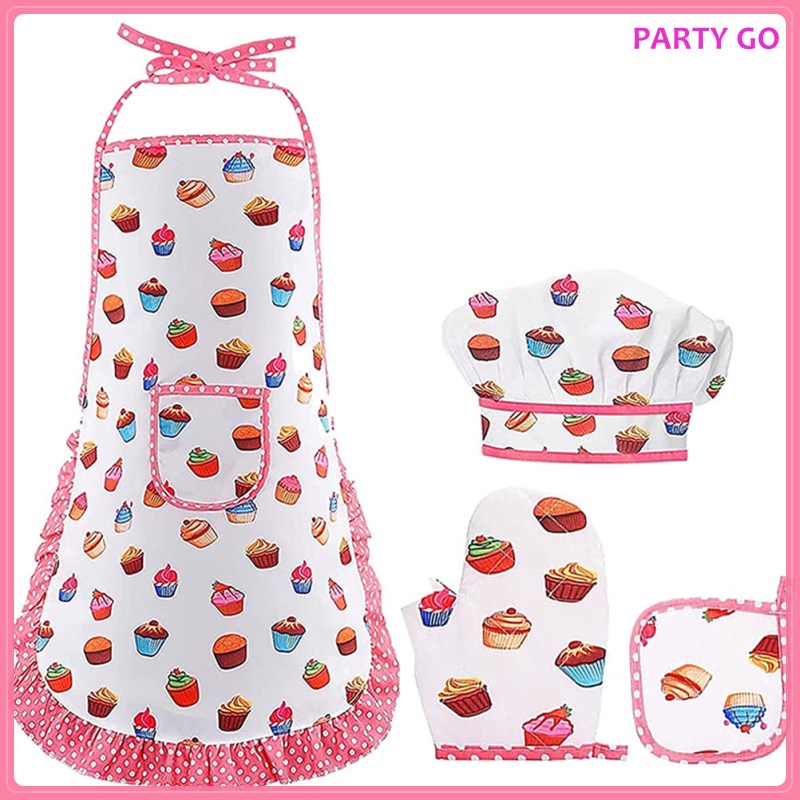 Bộ Tạp Dề + Nón Xinh Xắn Cho Bé Trai Gái