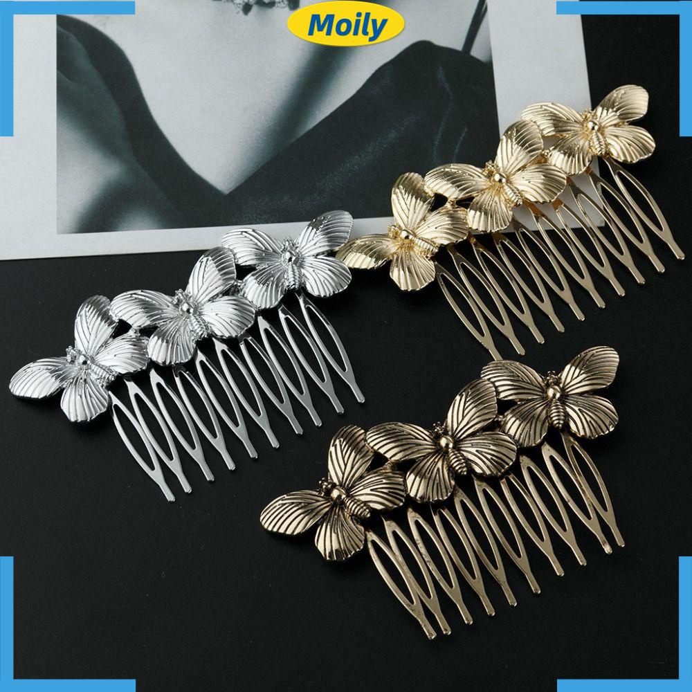 MOILYVN Bộ 2 Lược Cài Tóc Hình Bướm Bằng Hợp Kim Thời Trang Cho Đám Cưới