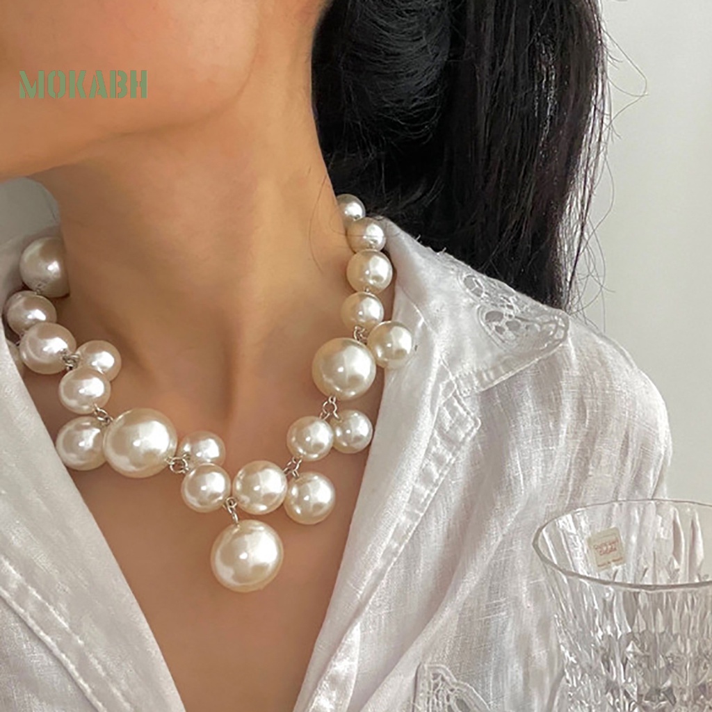 Vòng Cổ Chuỗi Hạt Ngọc Trai Giả Cao Cấp Thời Trang Dành Cho Nữ