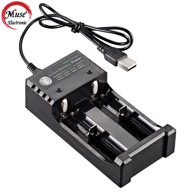 Cục Sạc Pin Lithium 2 Cổng Usb 18650 3.7v 4.2v Chuyên Dụng
