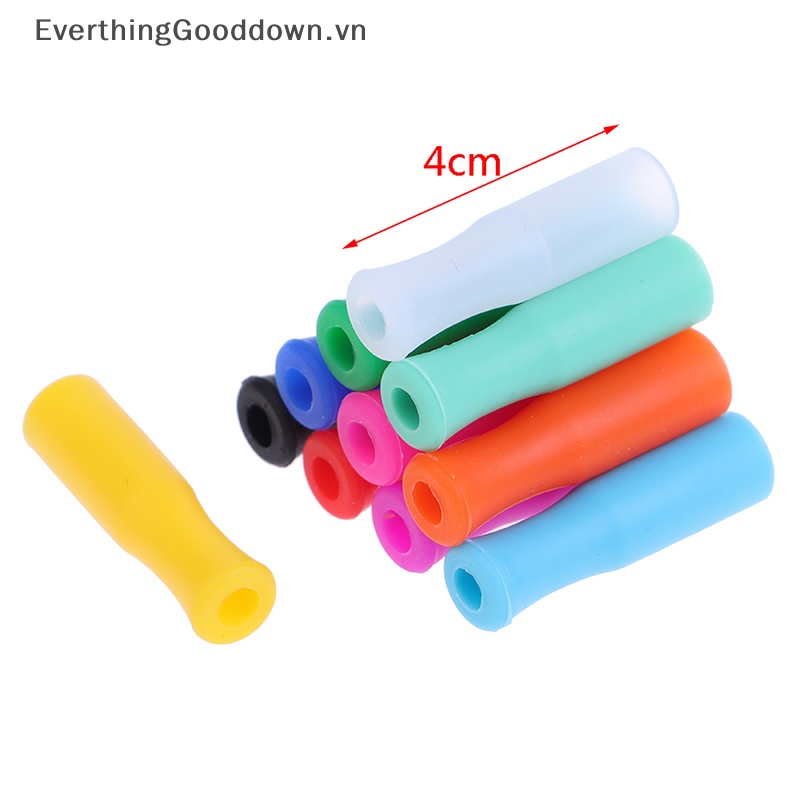 Everthinggooddown Set 10 Nắp Silicon Inox 6mm Bảo Vệ Răng Chống Bỏng Có Thể Tái Sử Dụng
