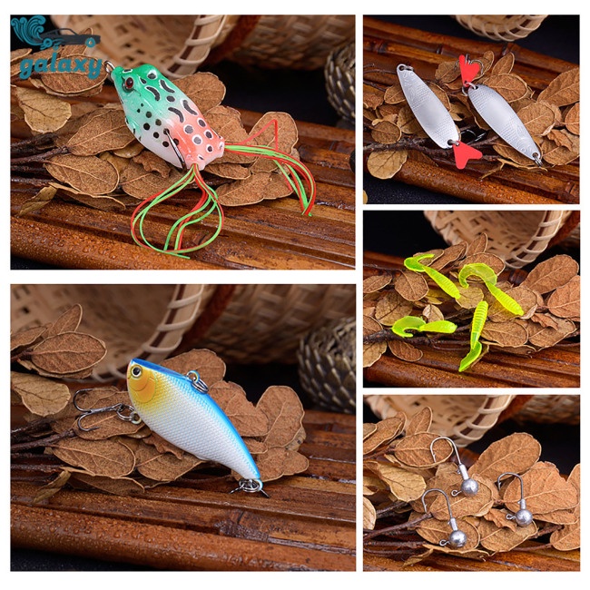 Galaxy Set 15 Mồi Giả Nhử Cá Bằng Nhựa Mềm Hình Ếch