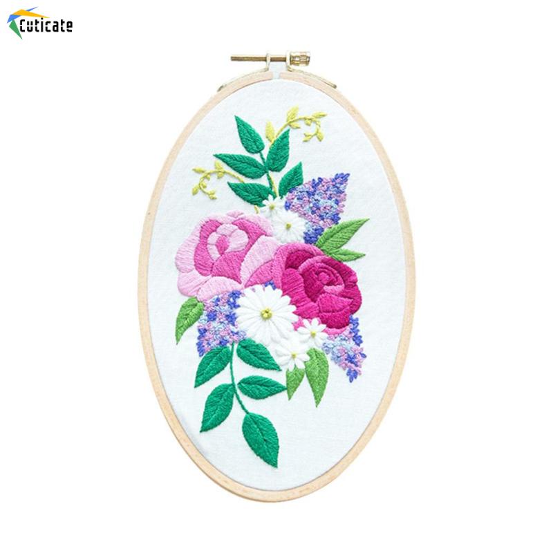 Khung Thêu Thủ Công Bằng Gỗ Tròn 16cm 13.7cm
