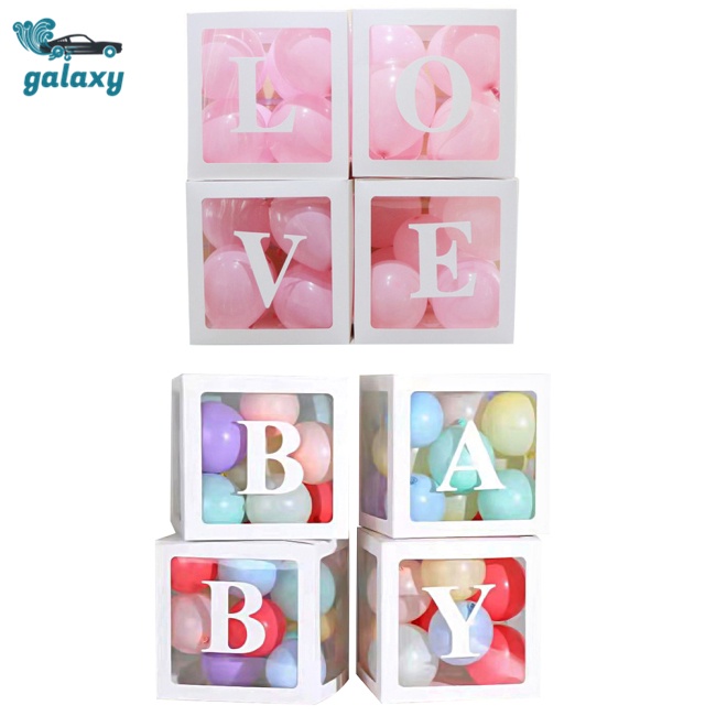 Galaxy Set 4 Bong Bóng Trong Suốt Gọn Nhẹ Có Thể Tái Sử Dụng Trang Trí Tiệc