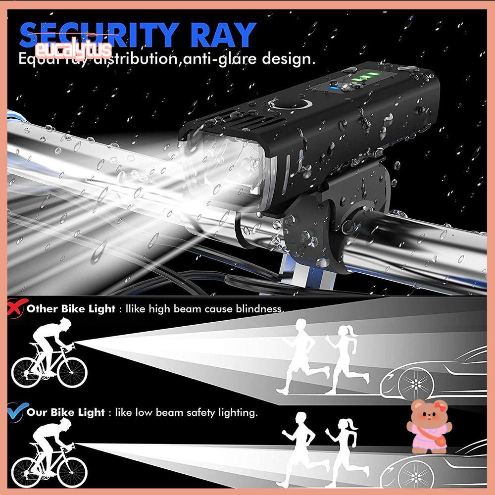 EUTUS Đèn LED Gắn Đuôi Xe Đạp Siêu Sáng Có Cổng Sạc USB