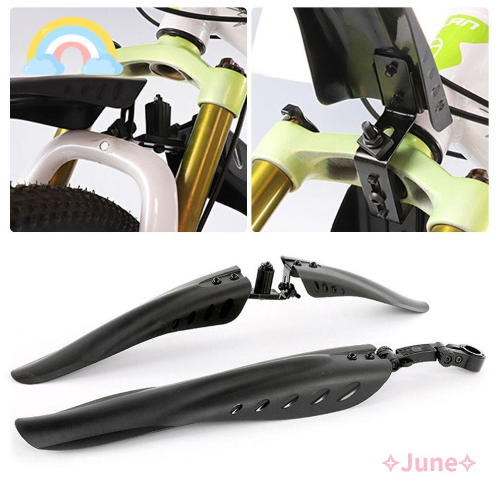 1 Bộ Dè Chắn Bùn Trước Và Sau Bằng Nhựa Màu Đen Cho Xe Đạp Leo Núi