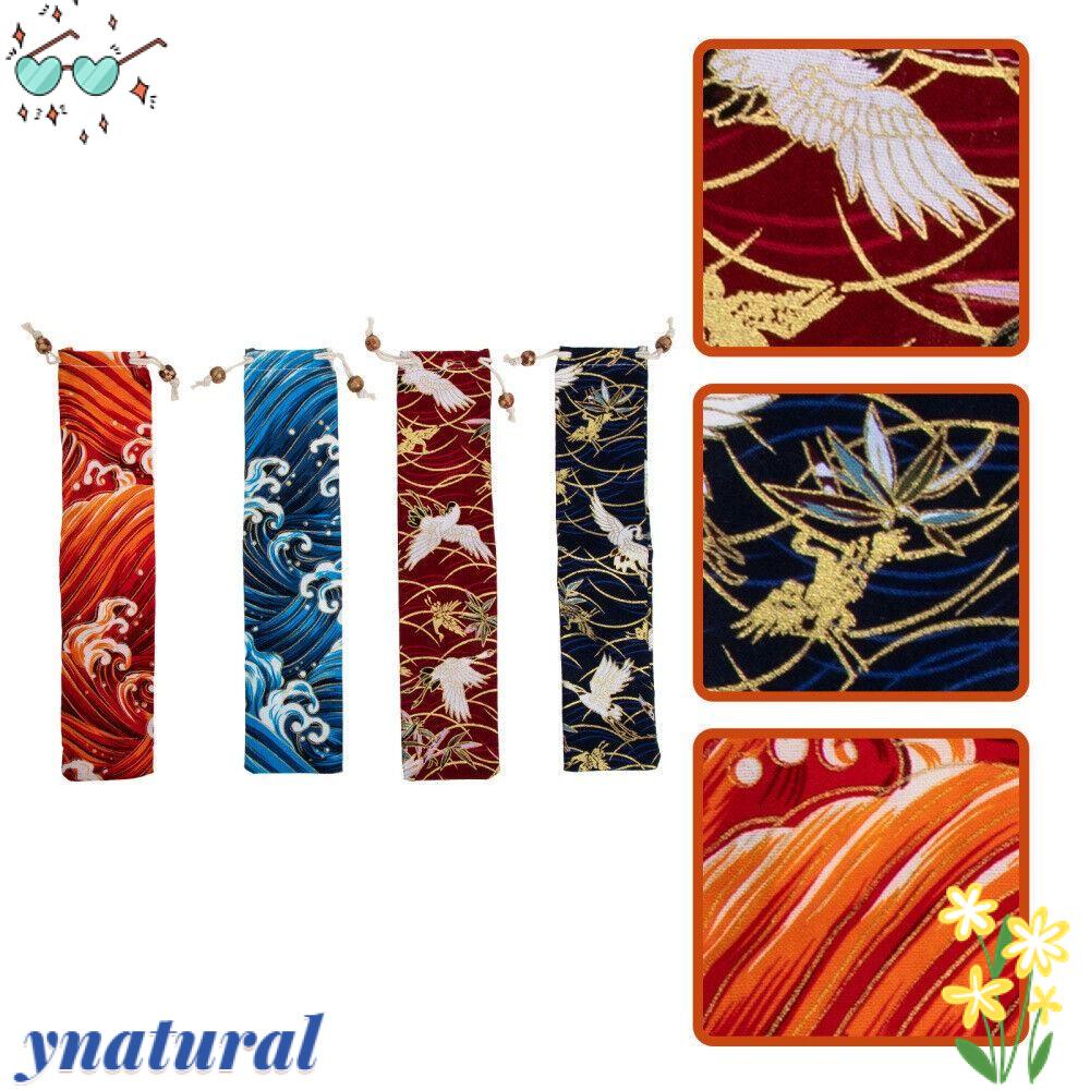 YNATURAL Túi Cói Đựng Quạt Cầm Tay Thiết Kế Mới Tiện Lợi Dễ Sử Dụng