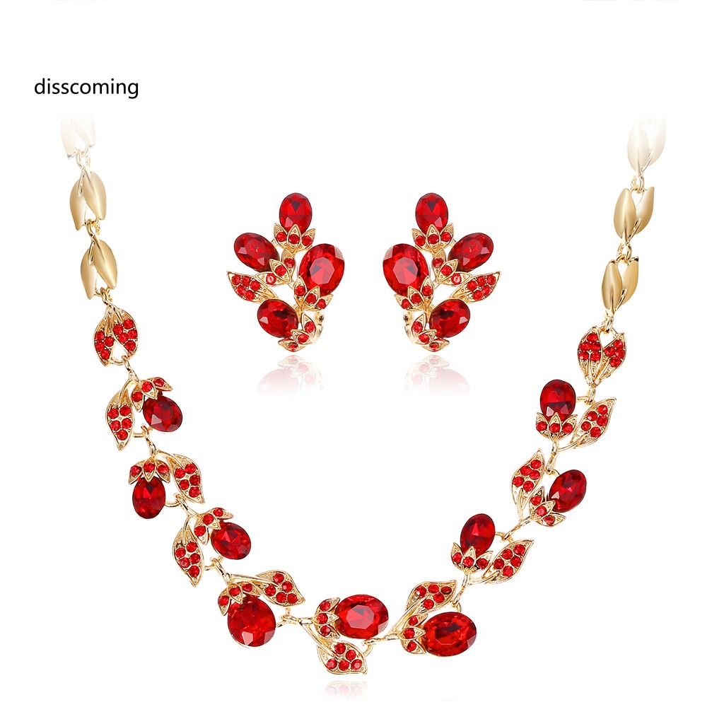 Áo Thun Tay Ngắn In Chữ SL| Bộ Vòng cổ + Bông Tai HìNh ChiếC Lá ĐíNh Đá Sang TrọNg