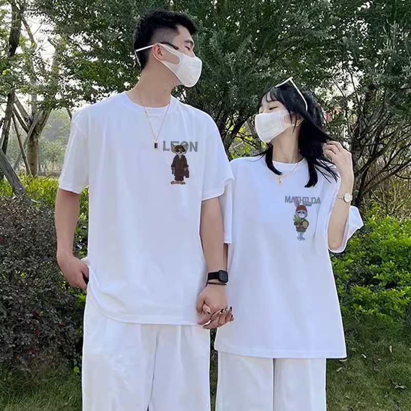 NRVP Áo Thun 100% Cotton Tay Ngắn In Họa Tiết Hoạt Hình Phong Cách Hàn Quốc Dành Cho Nữ