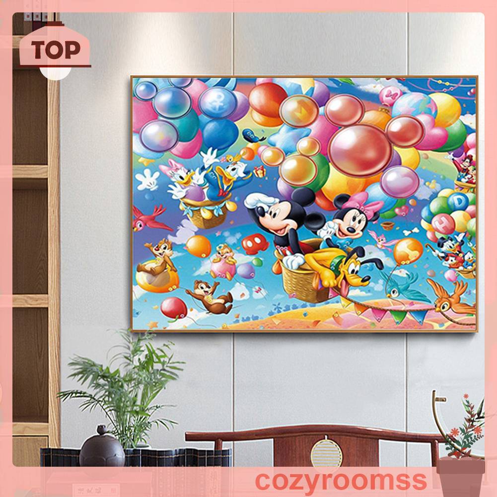 Tranh Đính Đá Kim Cương Toàn Bộ 5D DIY Hình Vẽ Chuột Mickey