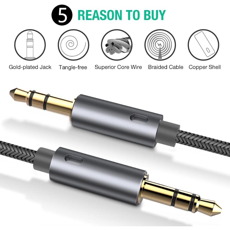 Cáp Âm Thanh SGALAS Aux Jack 3.5mm Cho Điện Thoại