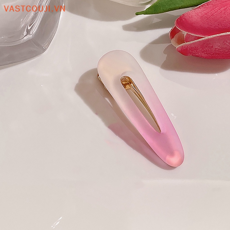 Kẹp Tóc Mỏ Vịt Màu Hồng Dễ Thương Ngọt Ngào VASTJI VN