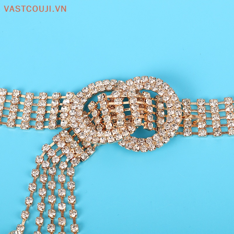 Thắt Lưng Đính Kim Cương Pha Lê Nước VASTJI Thời Trang Cho Nữ