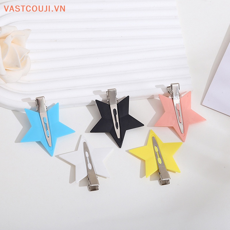 Set 5 Kẹp Tóc Kim Loại Hình Ngôi Sao Thời Trang Hàn Quốc Cho Nữ