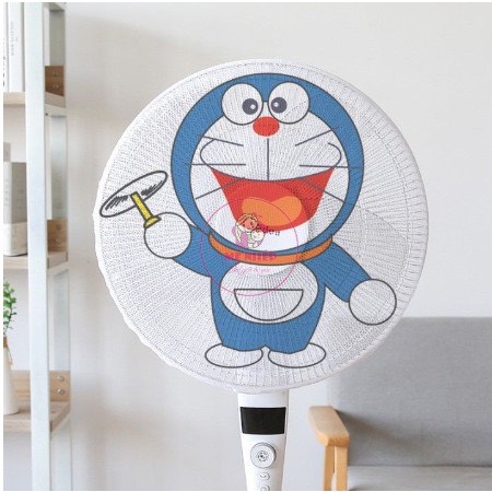 Lưới bọc quạt an toàn cho bé có dây rút cố định, mẫu hoạt hình dễ thương
