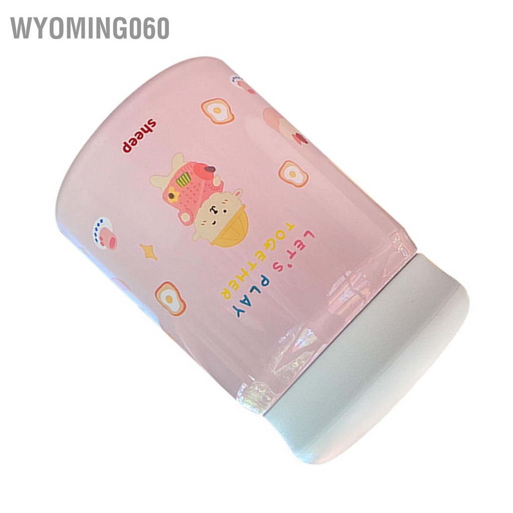 Wyoming060 Bình đựng thức ăn chân không cách nhiệt bằng thép gỉ 320ml có nắp đậy cho chai di động hoạt hình ngoài trời