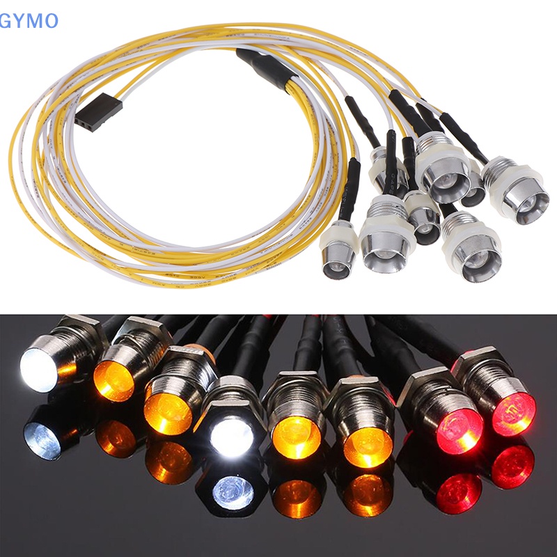 [cxGYMO] 8 Đèn LED 2 Đỏ Trắng 2 Đỏ 4 Vàng Cho Xe Điều Khiển Từ Xa 1 / 10 1 / 8 crawler tamiya axial scx10 HDY