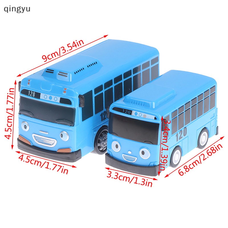 Bộ 4 Đồ Chơi Xe Buýt Hoạt Hình Vui Nhộn Dành Cho Trẻ