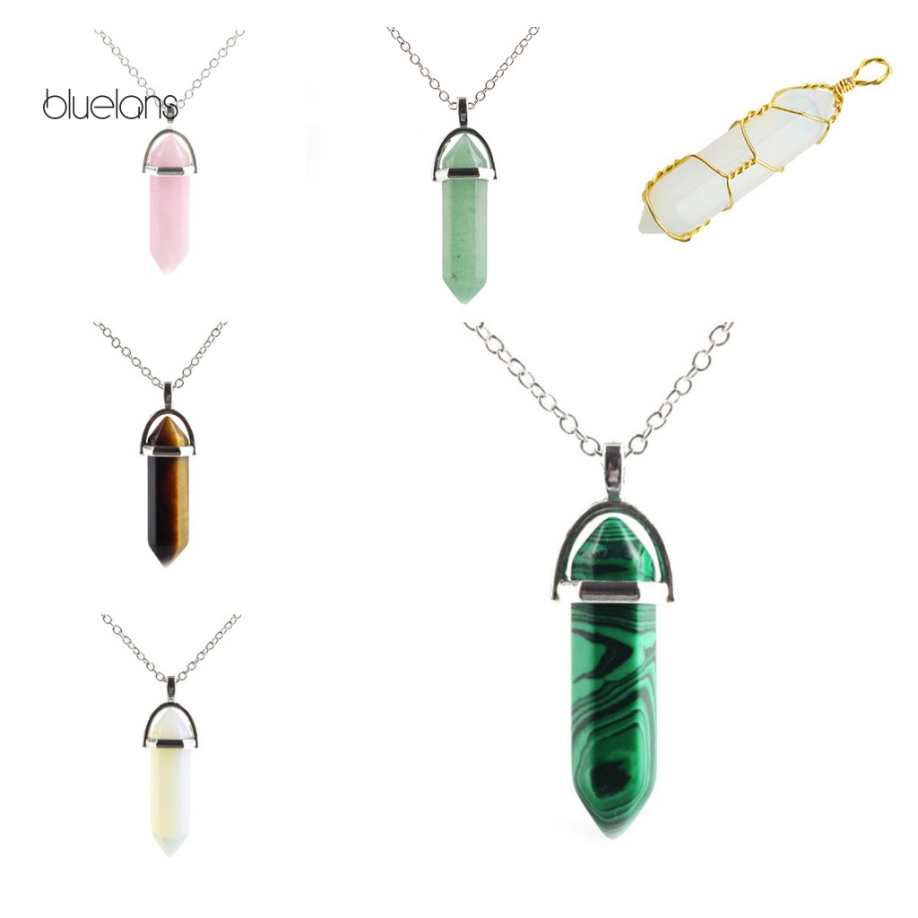 Vòng cổ Mặt Đá Lục Giác Bằng Hợp Kim Có Thể Điều Chỉnh Cho Bạn Bè