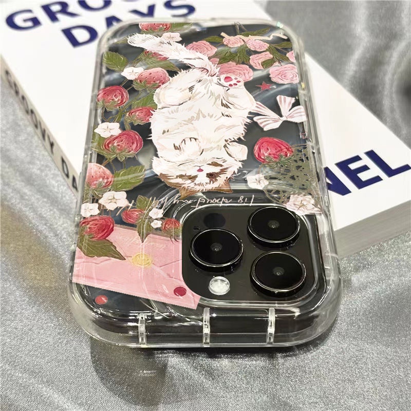Ốp Điện Thoại Mềm Trong Suốt Họa Tiết Mèo Dễ Thương Cho iPhone14promax 1312 / 11 7 / 8plus xr / sins UAJG