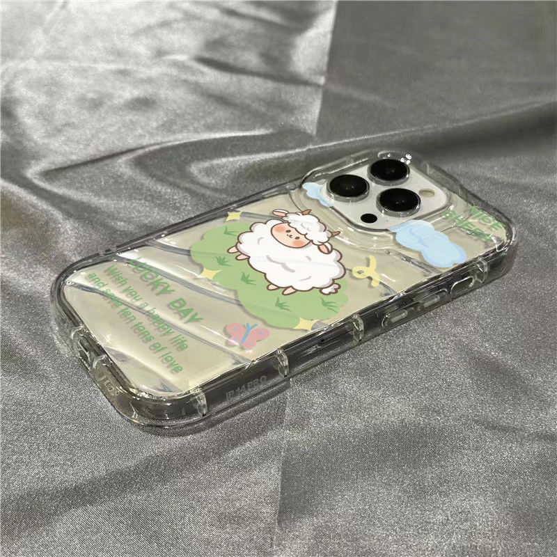 Ốp Điện Thoại Mềm Trong Suốt Họa Tiết Cừu Dễ Thương Cho Iphone 14Promax 7 7Plus 8 Plus 1312 11 VC7B