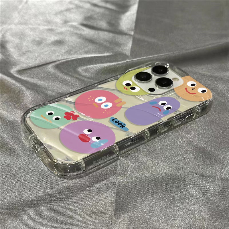 Ốp Điện Thoại Mềm Trong Suốt In Hình Biểu Tượng Cảm Xúc Dễ Thương Cho Iphone 14Promax 1312 / 11 7 / 8plus xr / sins LSDI
