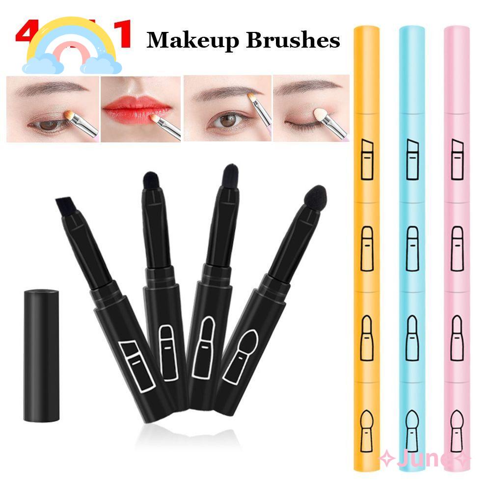 JUNE Set 3 Cọ Trang Điểm Bằng Nhựa Đa Năng Tiện Dụng Mang Theo Du Lịch