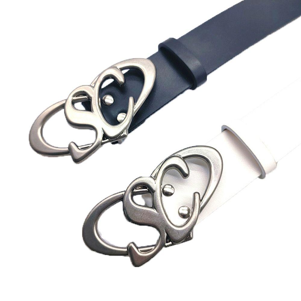 Thắt Lưng Da Khóa Kim Loại Hình Trái Tim Thời Trang Cho Nam
