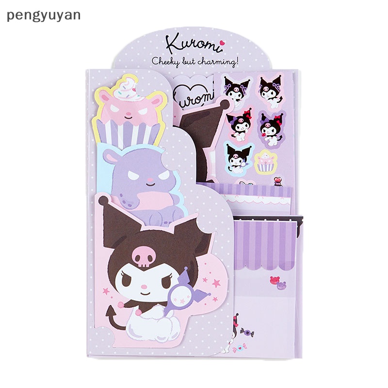 Bộ Giấy Ghi Chú Họa Tiết Hoạt Hình Hellokitty Kuromi Dễ Thương