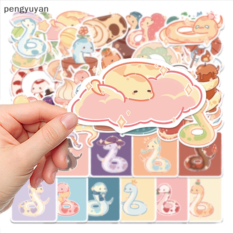 Bộ 50 Miếng Dán Trang Trí Xe Hơi Họa Tiết Hoạt Hình &amp; Động Vật Graffiti DIY