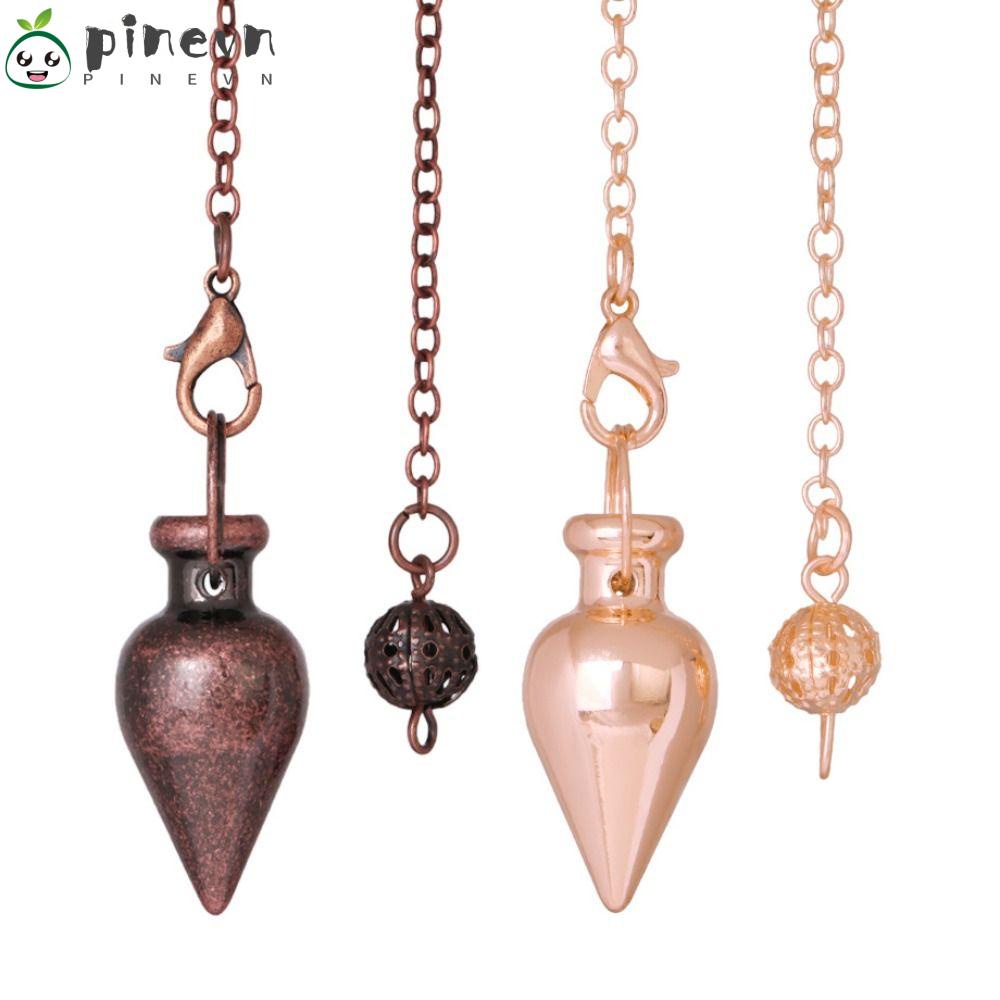 PINEVN Dây Chuyền Mặt Hình Nón Xoắn Ốc Bằng Đồng Màu Vàng / Bạc Phong Cách Cổ Điển Thời Trang