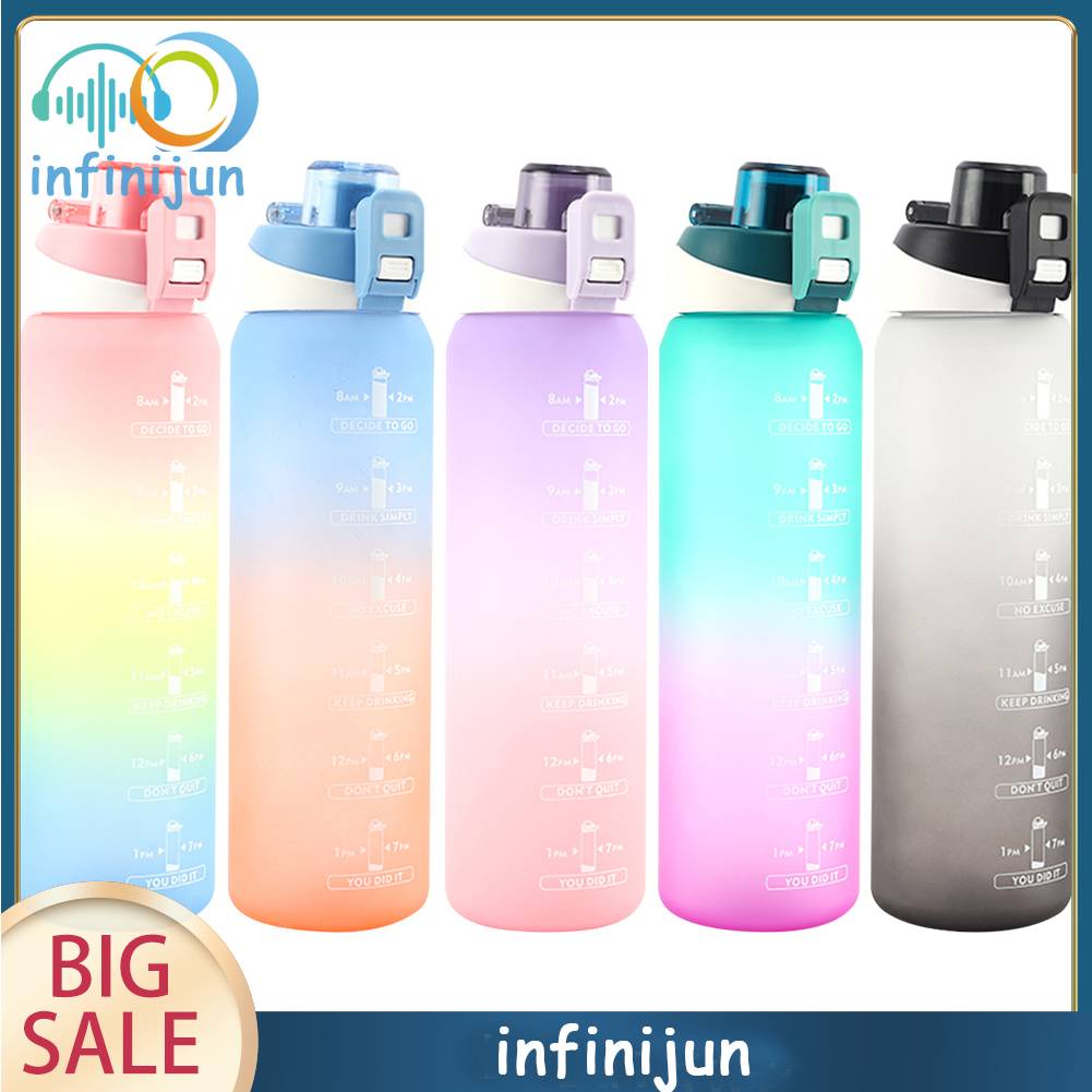 Bình Nước Thể Thao Một Nút 1000ML Bằng Nhựa Chống Rò Rỉ