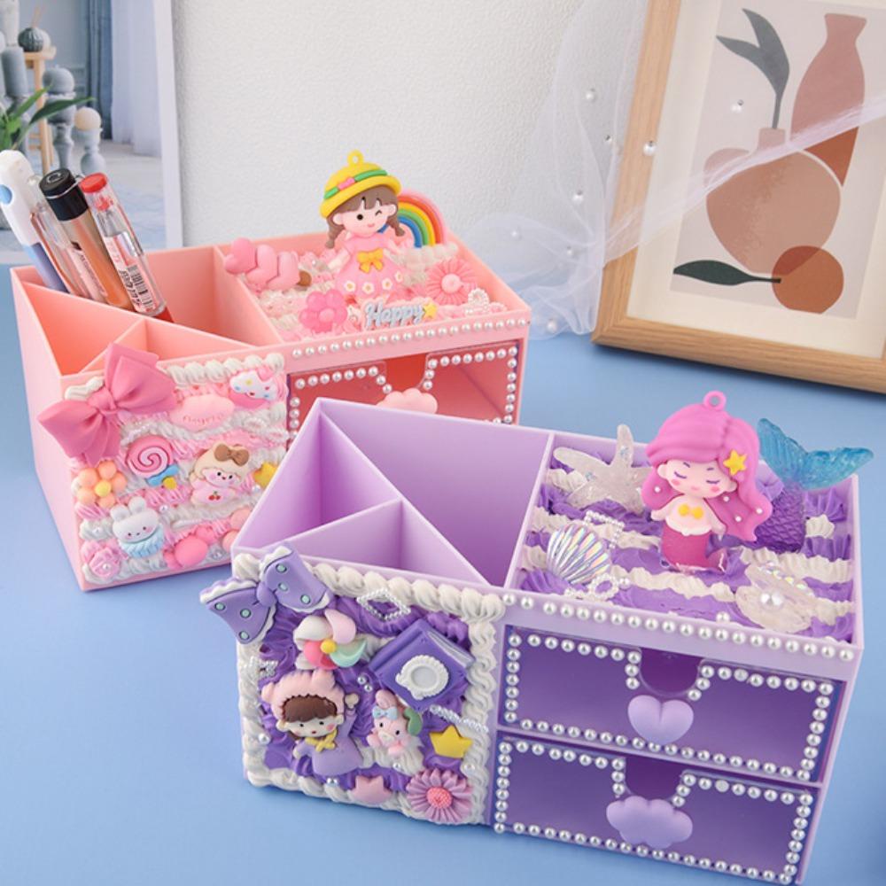 Hộp Đựng Bút / Keo Dán Hình Cây Kem Cỡ Lớn Đa Năng DIY