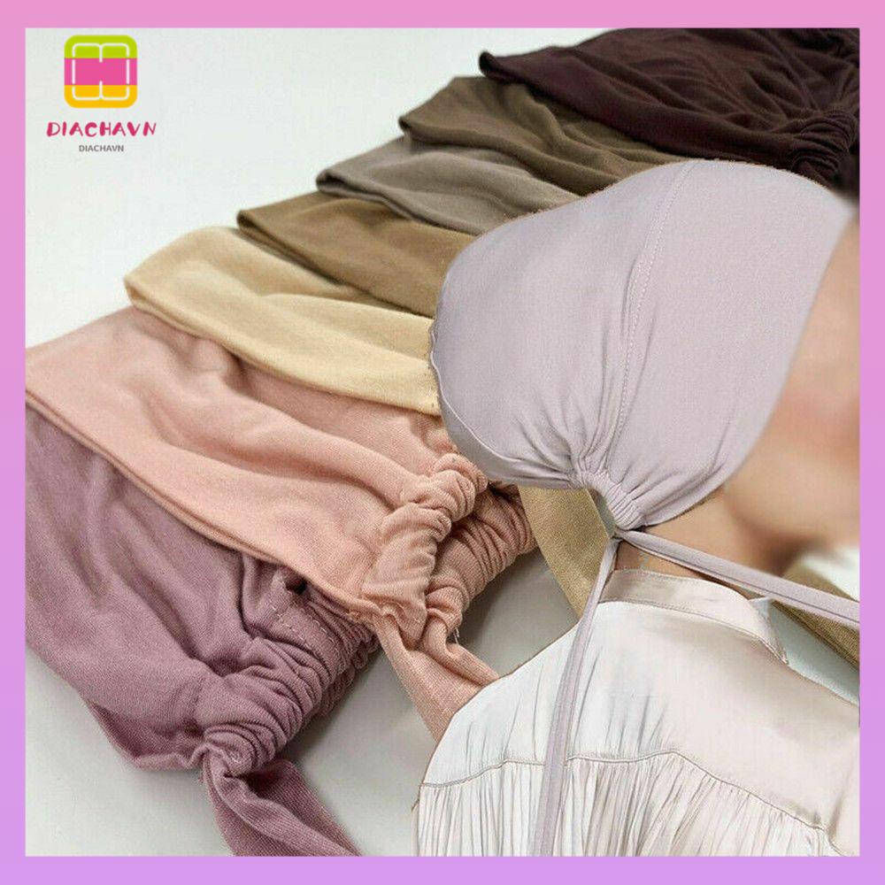 DIACHAVN Mũ Turban Trùm Đầu Màu Sắc Nhã Nhặn Thời Trang