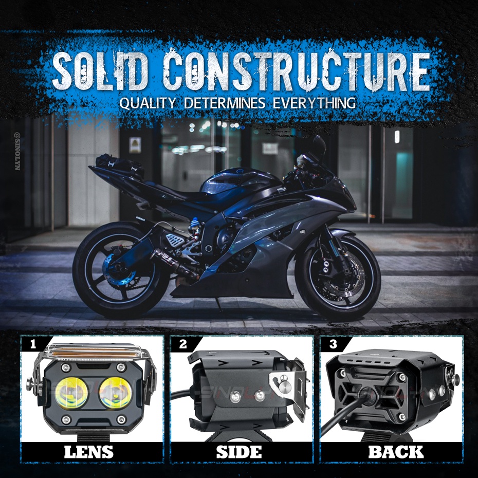 Thanh Đèn LED Mini 41W Ánh Sáng Trắng / Vàng Kèm Vỏ Đèn Pha Chống Thấm Nước Chuyên Dụng Cho Xe Hơi / Xe Máy