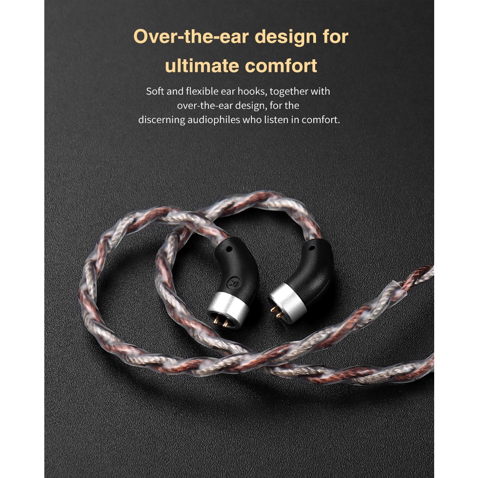 TRN RedChain Earphones Silver-Plated Copper OFC Copper Upgrade Cable with Swappable Connectors 2.5/3.5/4.4 For TRN MT1 MAX TA4