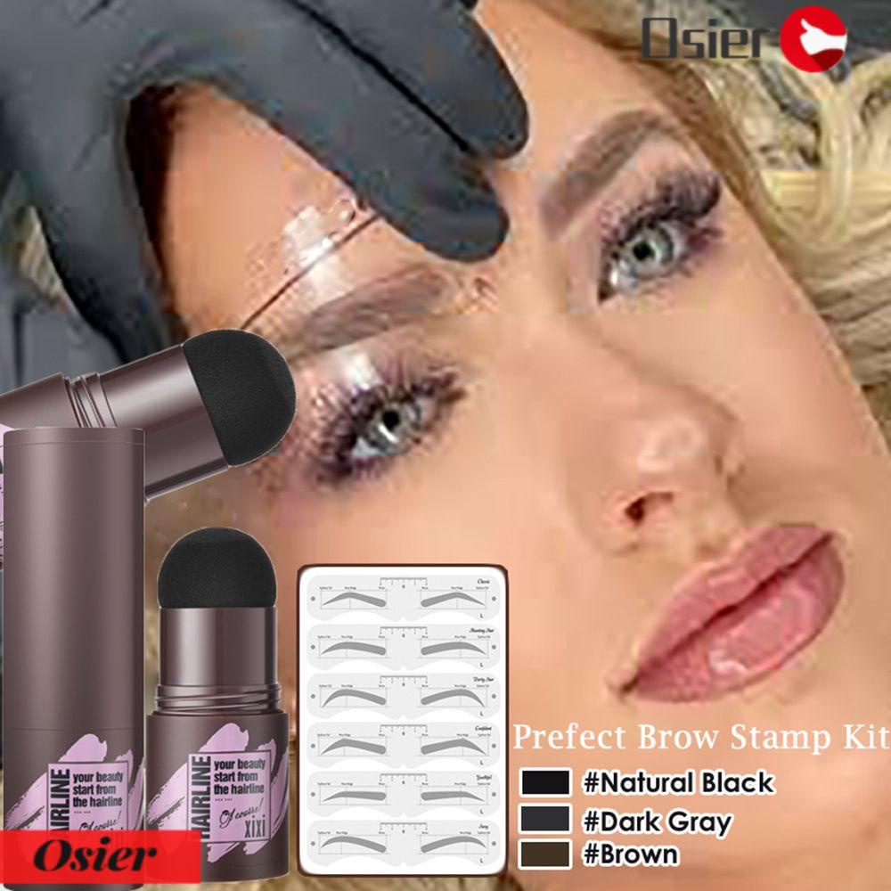 OSIER1 Bộ Con Dấu In Tạo Hình Lông Mày Độc Đáo Tiện Dụng ​ Bút Vẽ Lông Mày Kèm 6 Cặp Khuôn Vẽ Có Thể Tái Sử Dụng