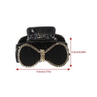 Kẹp Tóc Nơ Đính Đá 4.5cm Thời Trang