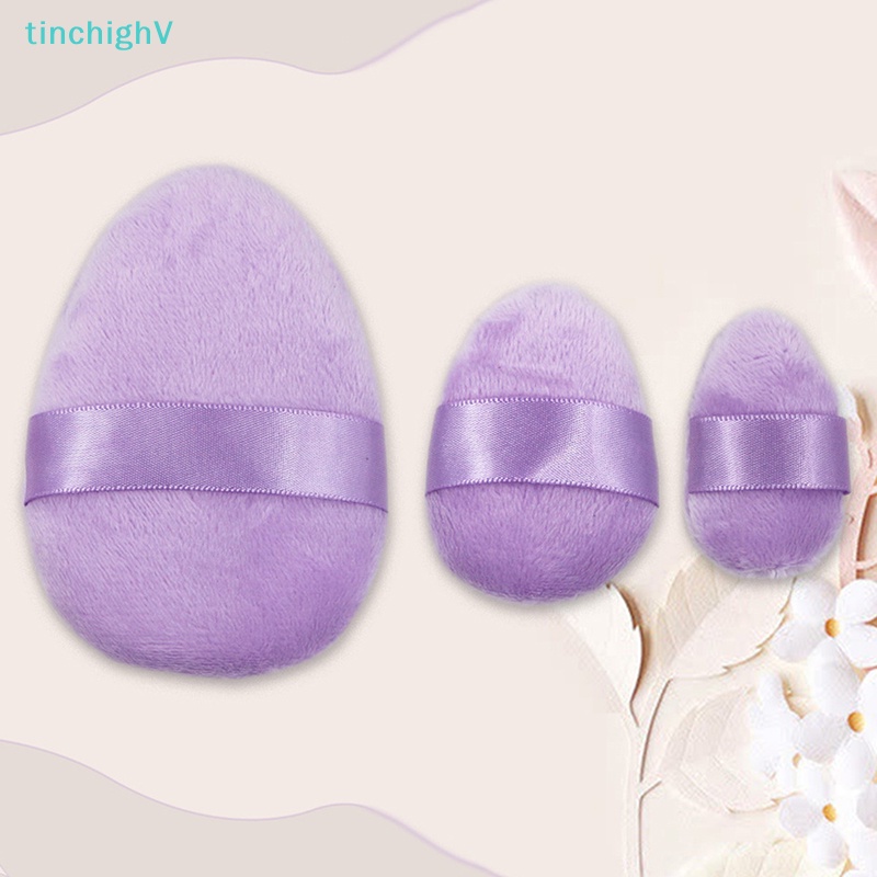 Set 1 / 3 Bông Mút Trang Điểm Bằng Cotton Cỡ Vừa Và Nhỏ Tiện Dụng