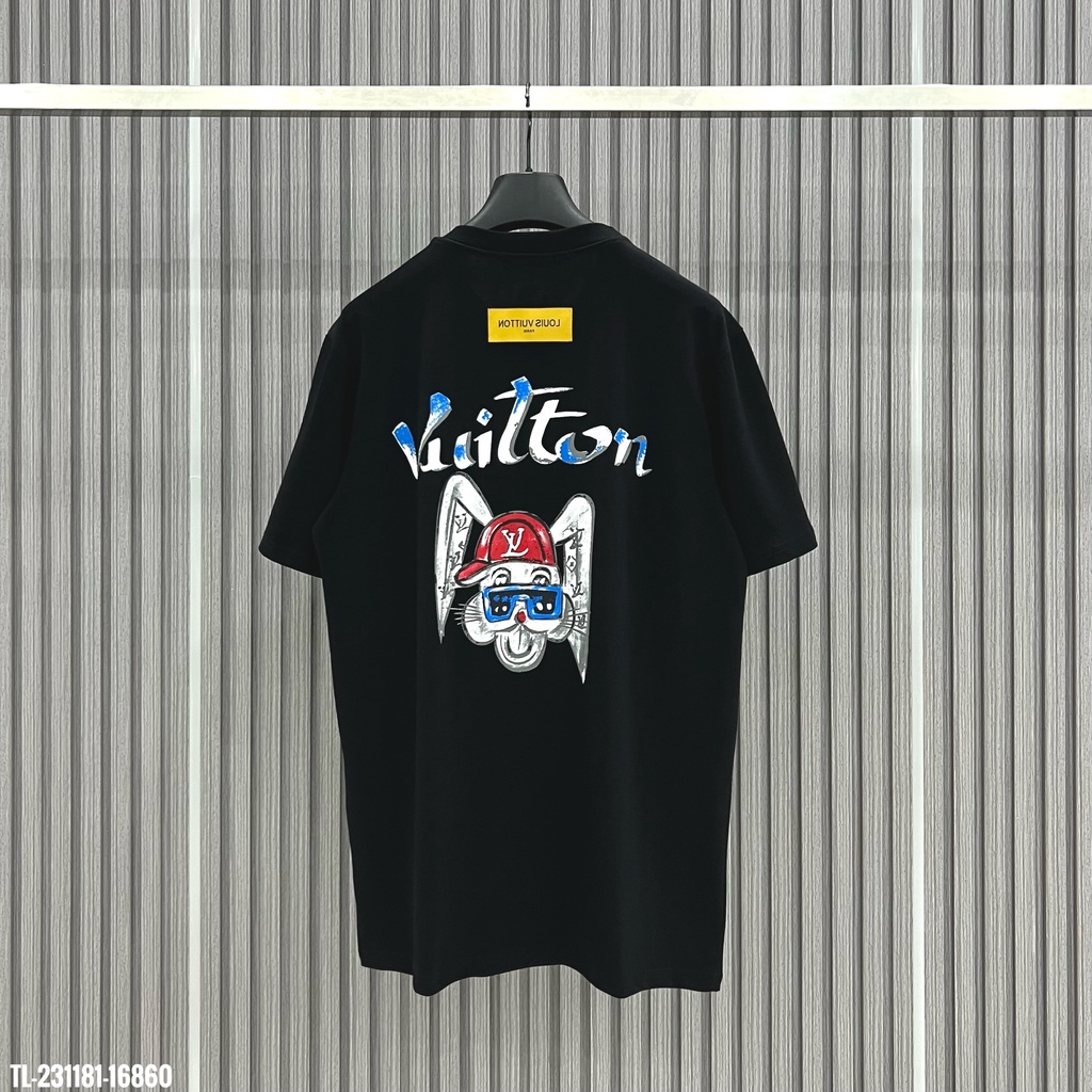 Áo Thun cotton In Chữ L + Thẻ Thời Trang Cho Cặp Đôi
