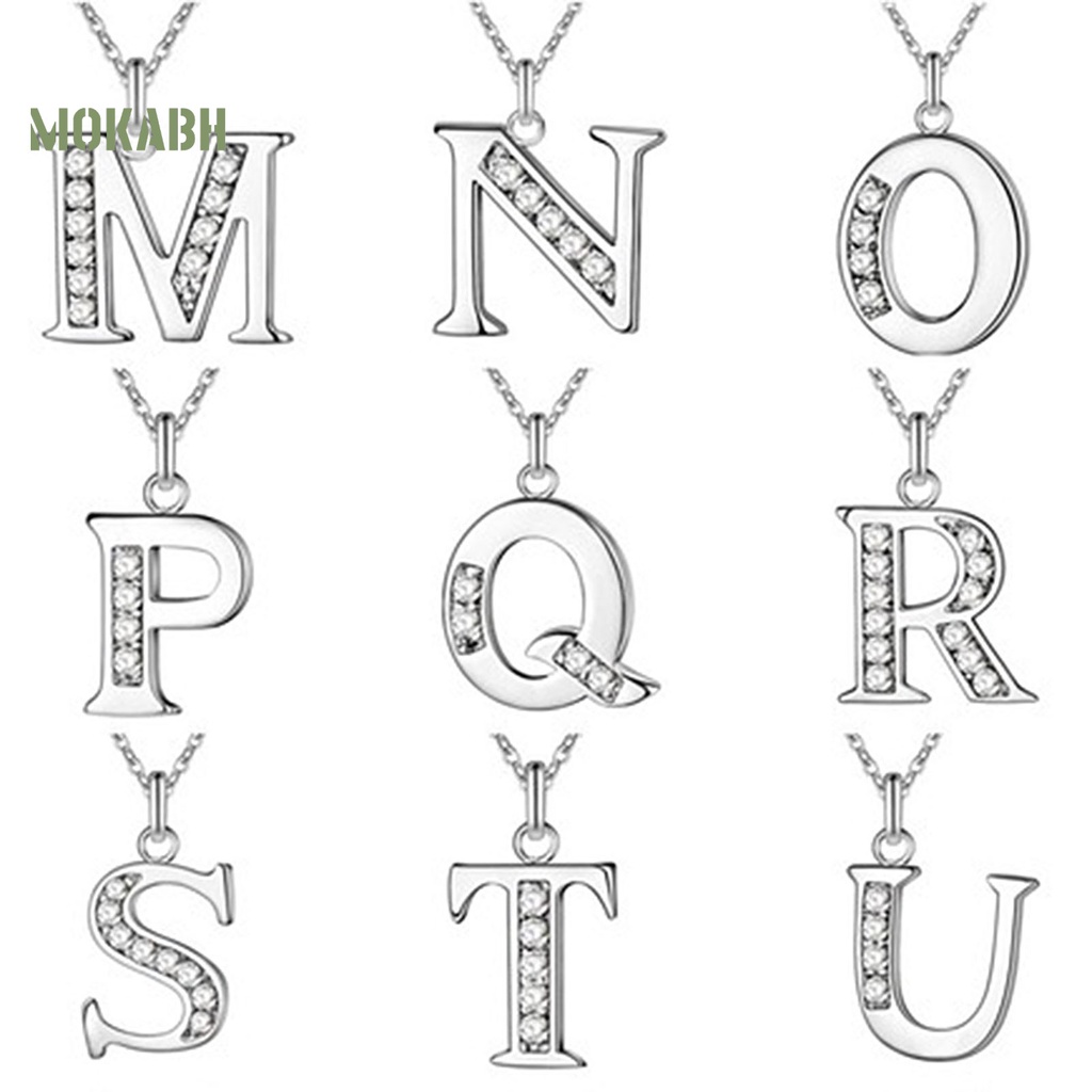 [Mok Abh] Vòng cổ Mạ Điện Dùng Cho Ngày Của Mẹ Với 26 Chữ Cái